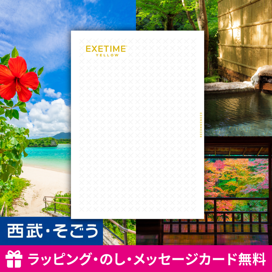 カタログギフト EXETIME YELLOW エグゼタイム 体験 旅行 内祝い 快気祝い 百貨店 結婚 誕生日 出産内祝い 結婚祝い 結婚式 引き出物 お返し 父の日 お中元