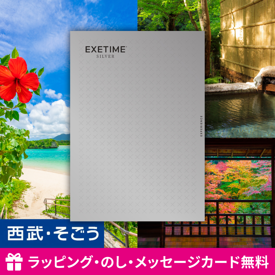 カタログギフト EXETIME SILVER エグゼタイム 体験 旅行 内祝い 快気祝い 百貨店 結婚 誕生日 出産内祝い 結婚祝い 結婚式 引き出物 お返し 父の日 お中元