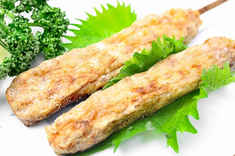 合鴨つくね串 解凍1