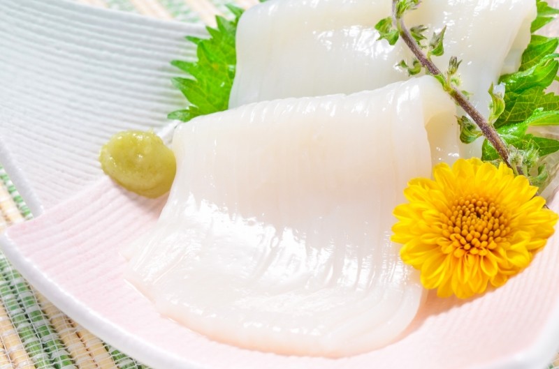 いかそうめん刺身アップ２