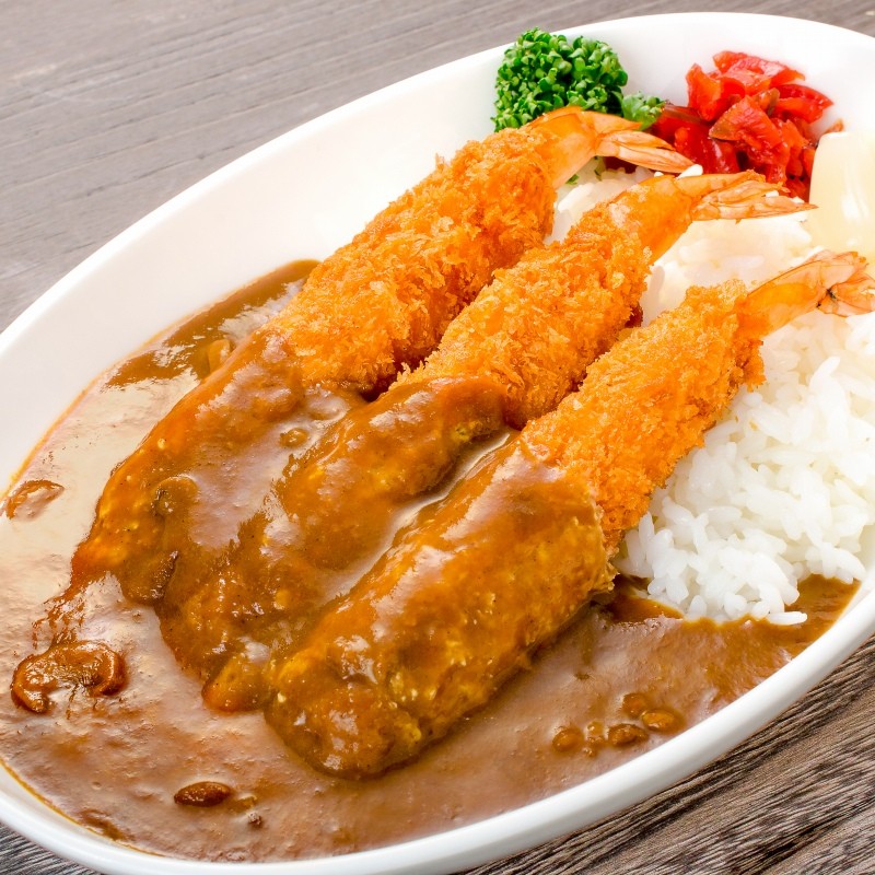 ジャンボエビフライカレー