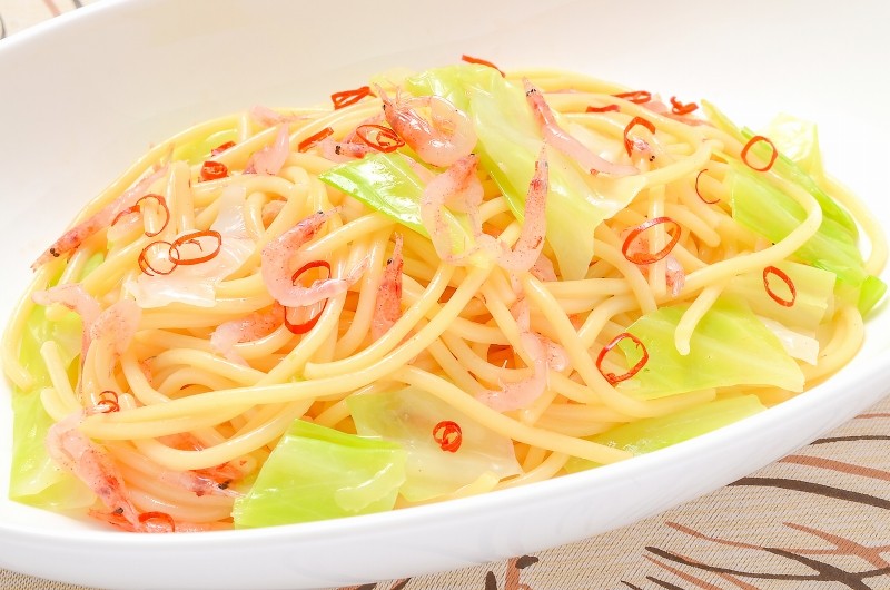 桜海老 桜えびとキャベツのパスタ