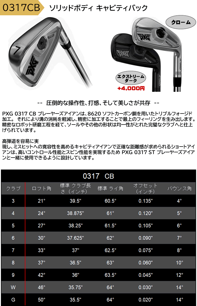 正規品◆PXG 0311 アイアン PW 45度◆KBS S-TAPER 115 0311｜PXG｜アイアンセット｜KBS C-TAPER90（リシャフト）｜中古