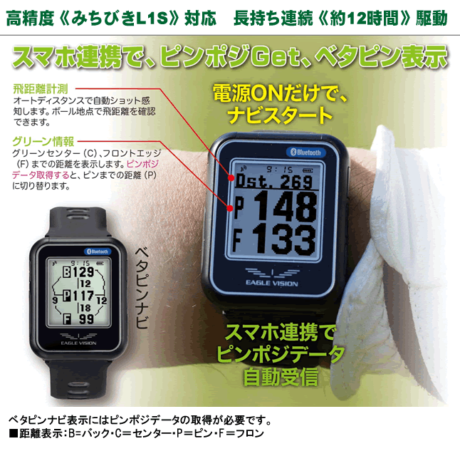 EAGLE VISION イーグルビジョン watch6 ウォッチ6 ゴルフ距離測定器