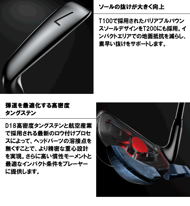 T-Series タイトリスト T200アイアン 6本セット(5-9番/P) NS. PRO 105T