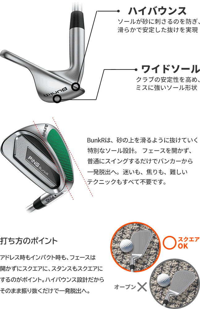 PING（ピン） ウェッジ バンカー PING BunkR スチールシャフト Z-Z115