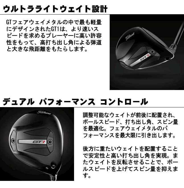 Titleist（タイトリスト） フェアウェイウッド GT1 FW Fujikura AIR