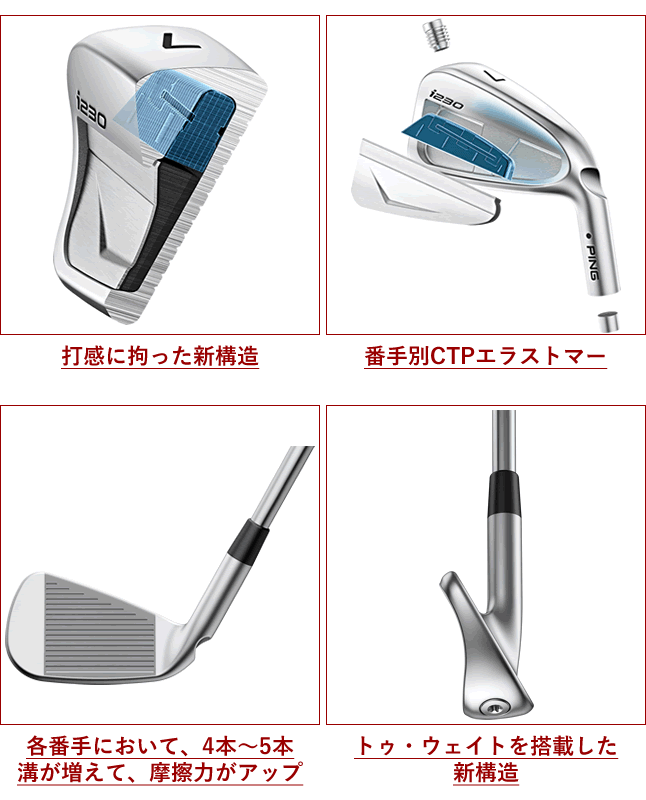 i230 アイアン 6本セット PING モーダス ツアー 115 105 120 NSPRO MODUS TOUR スチールシャフト 左用あり