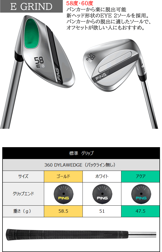 PING（ピン） ウェッジ S259 スチールシャフト モーダス ツアー 105