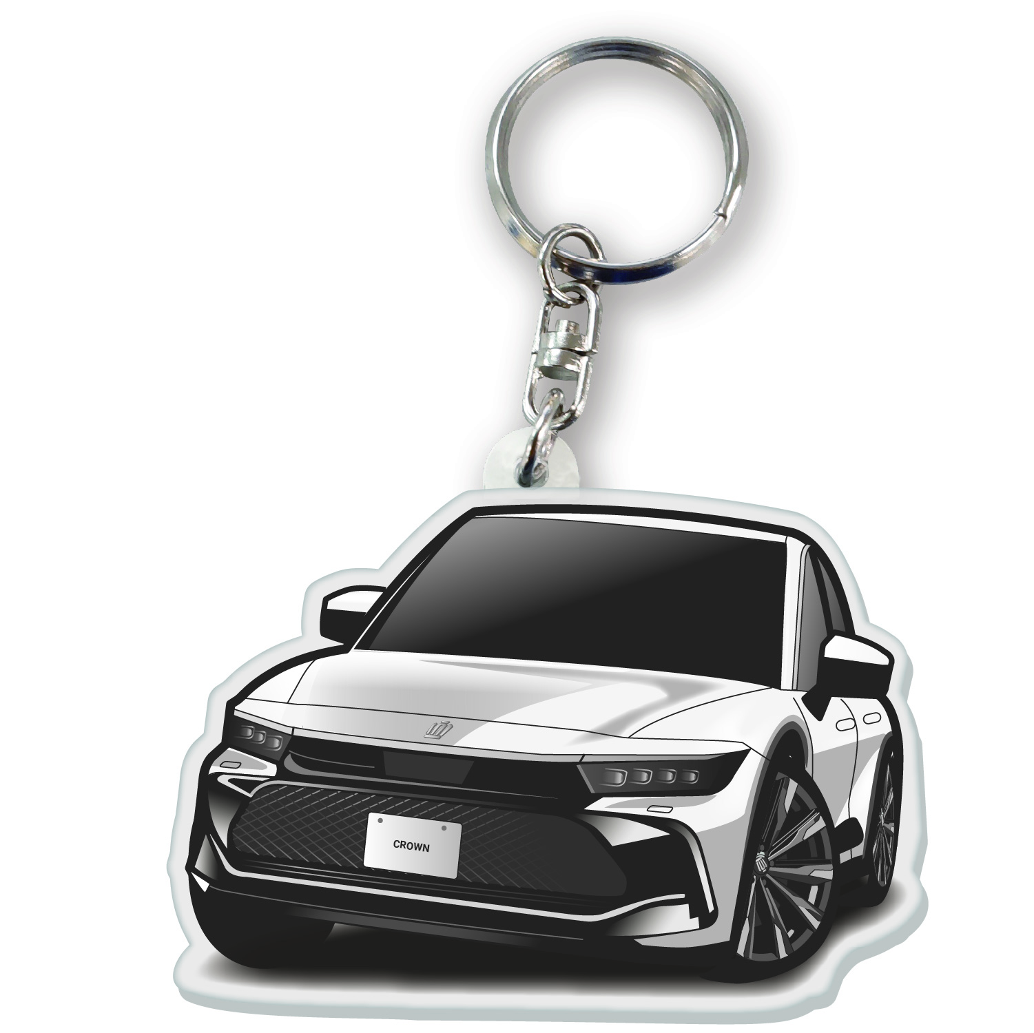 カーアクリルキーホルダー トヨタライセンス商品 クラウンクロス