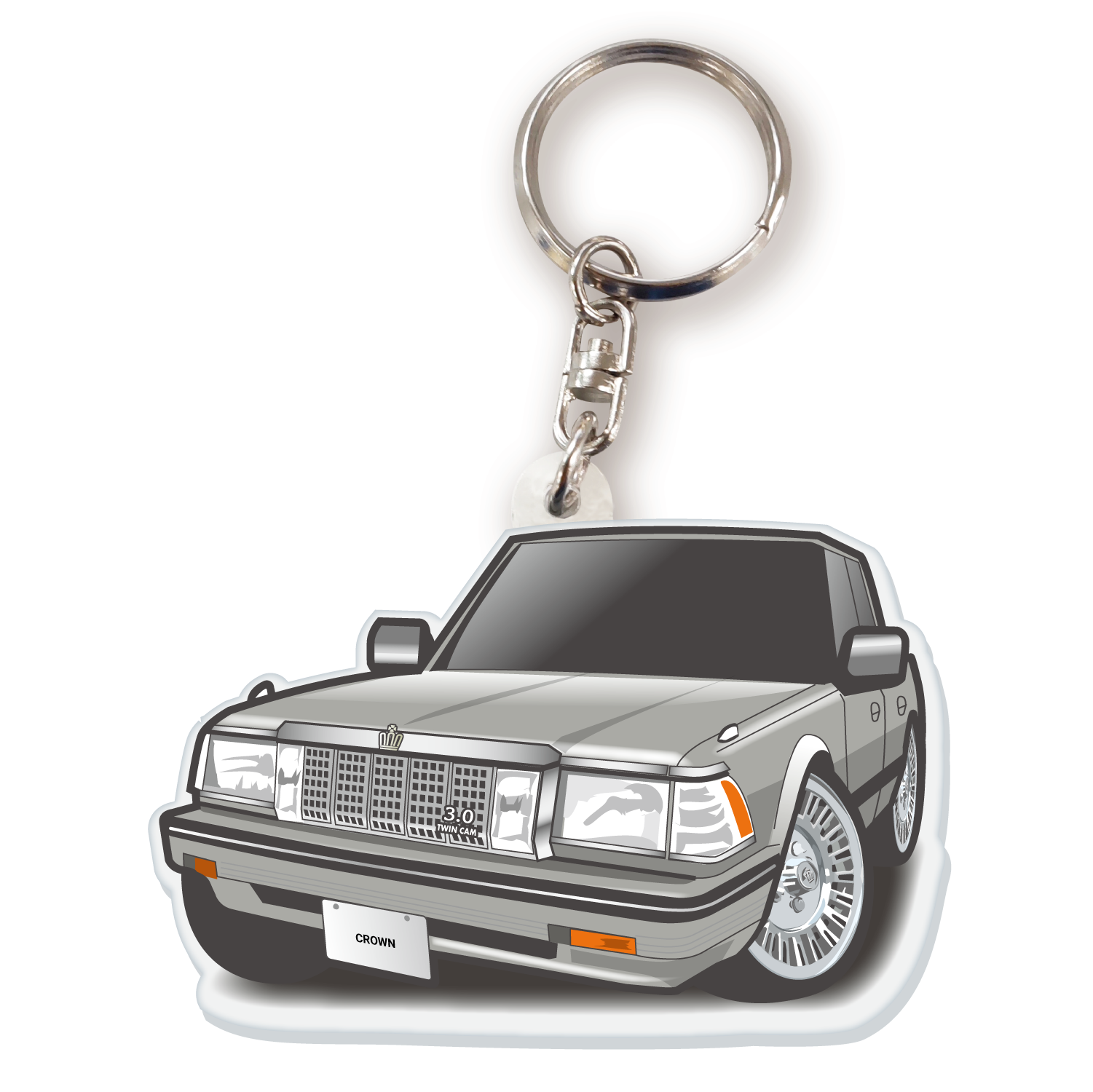 レトロ　トヨタクラウン　掛け飾り カーアクリルキーホルダー トヨタライセンス商品 クラウン7代目ハード