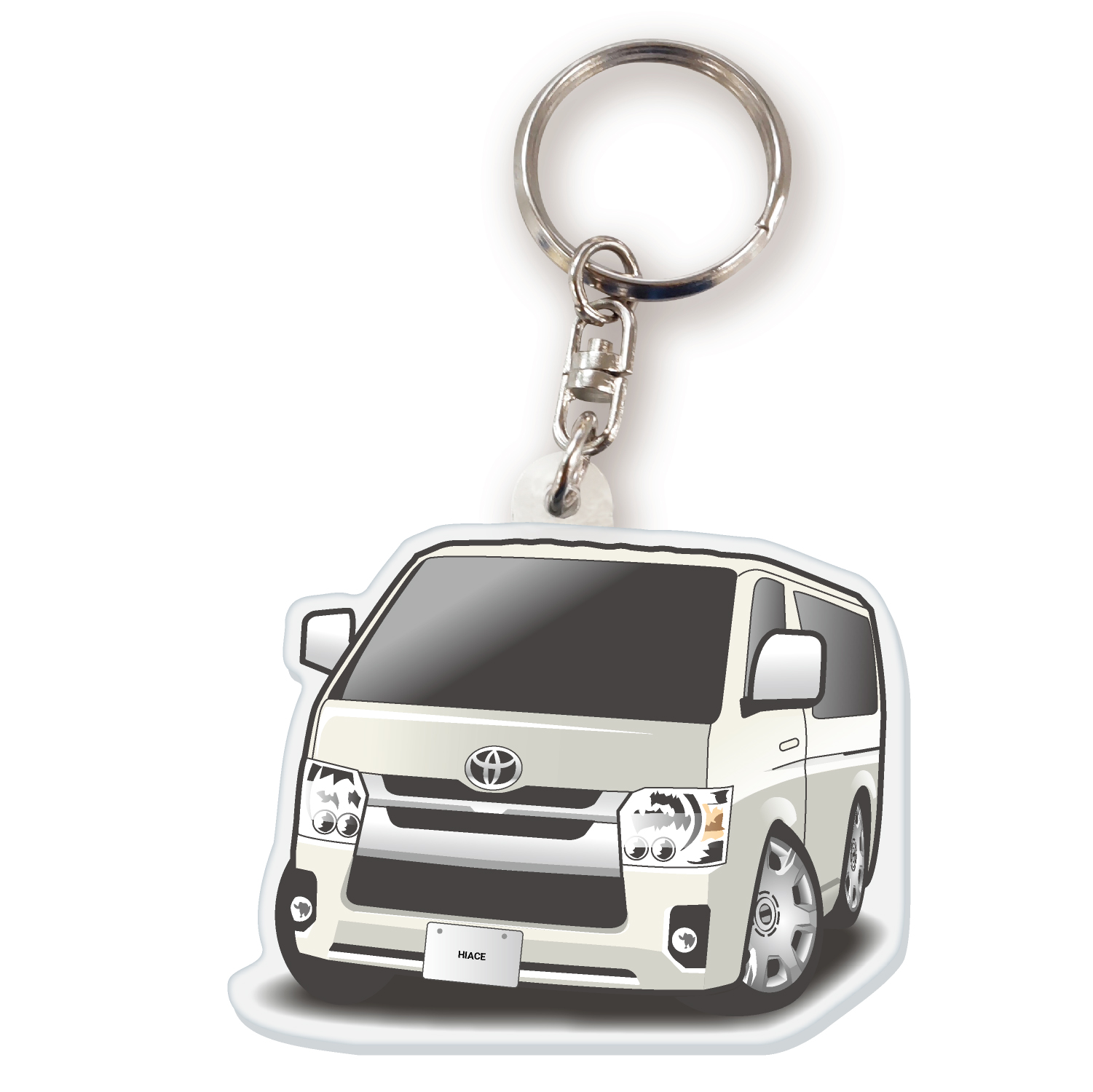 カーアクリルキーホルダー トヨタライセンス商品 ハイエース200系 ちび