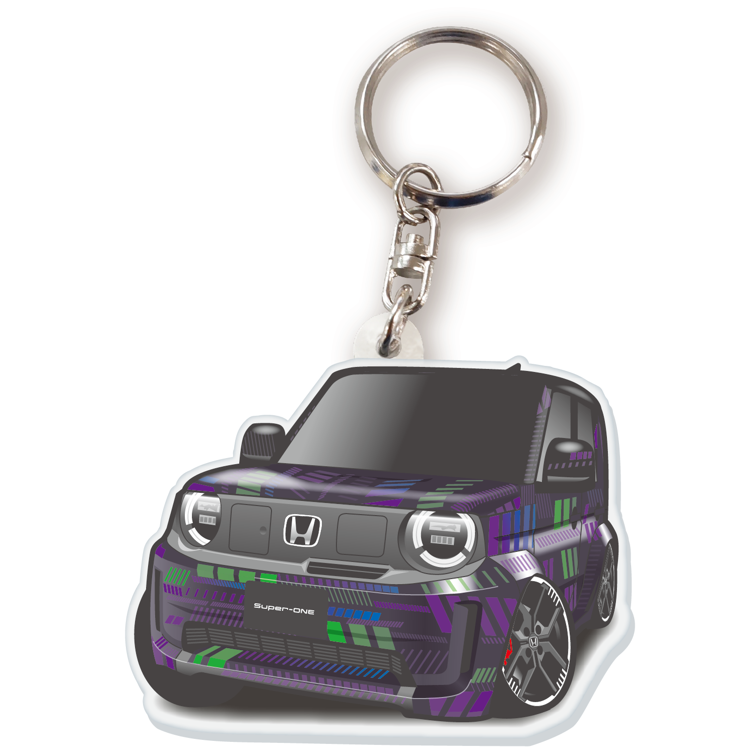 カーアクリルキーホルダー ホンダライセンス商品 Honda Super-ONE ちび