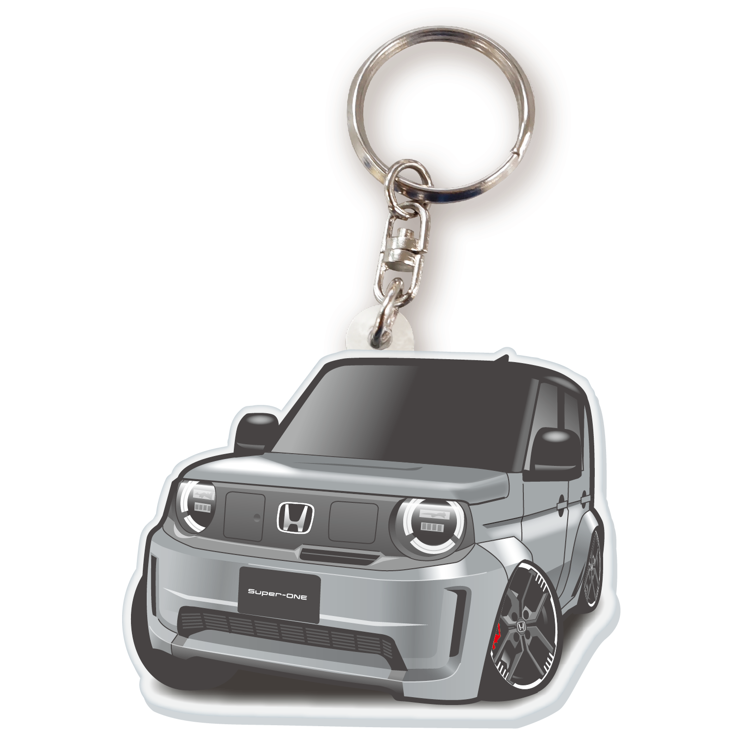 カーアクリルキーホルダー ホンダライセンス商品 Honda Super-ONE ちび