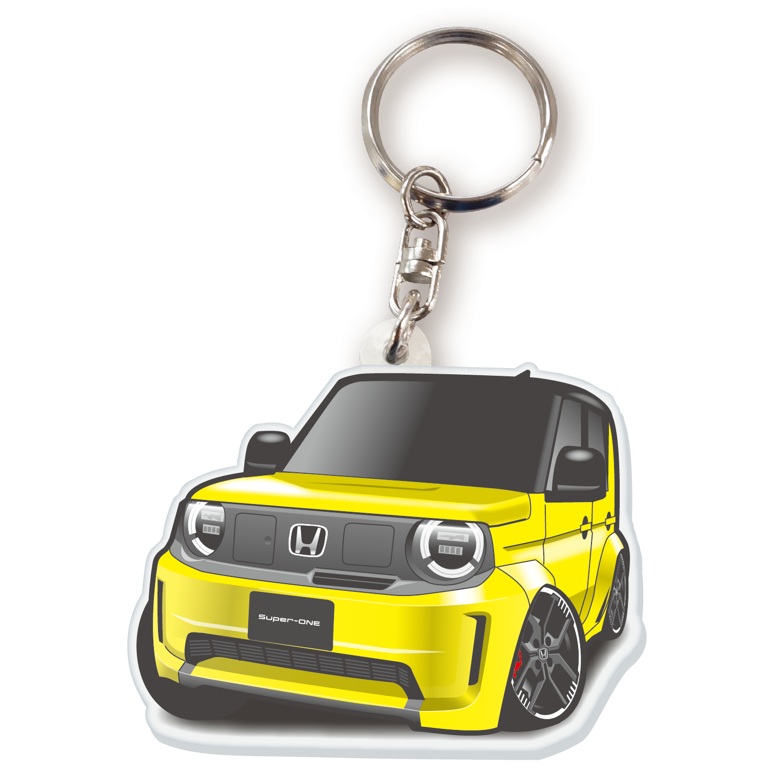 カーアクリルキーホルダー ホンダライセンス商品 Honda Super-ONE ちび