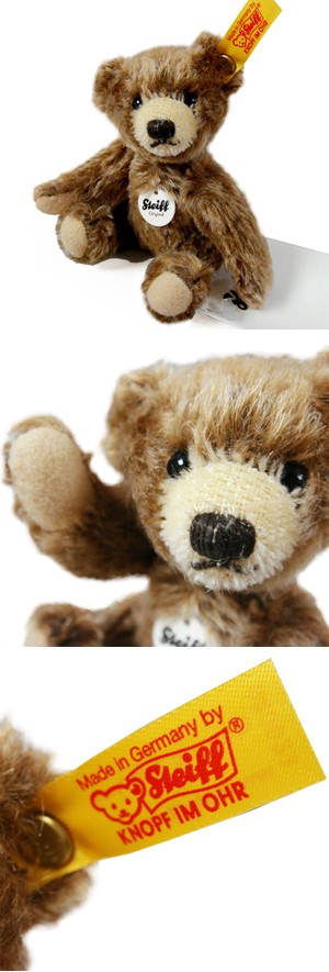 シュタイフ Steiff ミニテディベア ブラウンチップド 10cm Mini Teddy