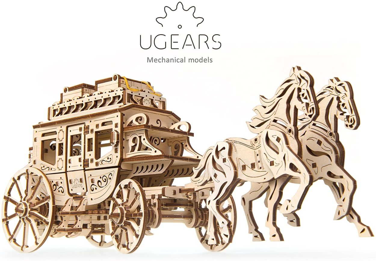 Ugears 駅馬車 70045 Stagecoach 木のおもちゃ 3D立体 パズル 知育