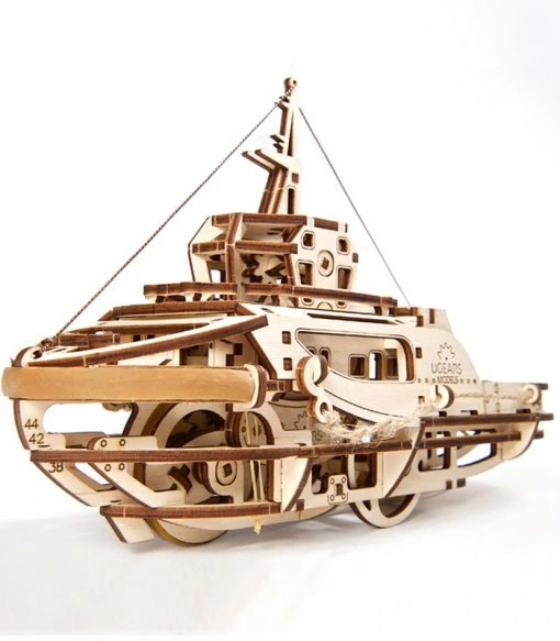 Ugears タグボート 70078 Tugboat 木製 ブロック DIY パズル 組立
