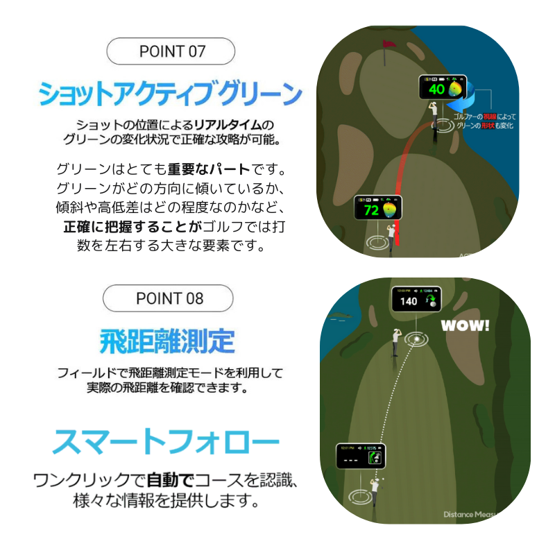 ゴルフアイテム ゴルフ距離計 エイミング スイング分析 距離測定器
