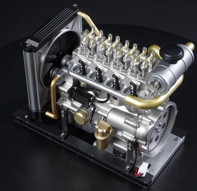 エンジン おもちゃ エンジンキット ミニディーゼル 4気筒 車 構造 C