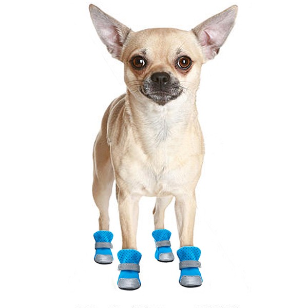 犬用 レインブーツ 靴 安全 光る 防水 防寒 シューズ
