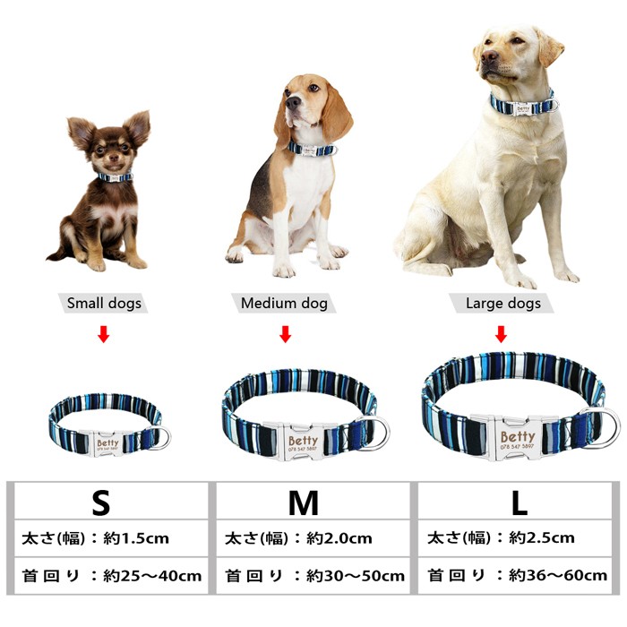 迷子札 名前入り 犬用首輪 猫用首輪