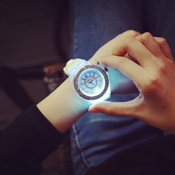 レディース腕時計 メンズ腕時計 大きめ文字盤 光る キラキラ 