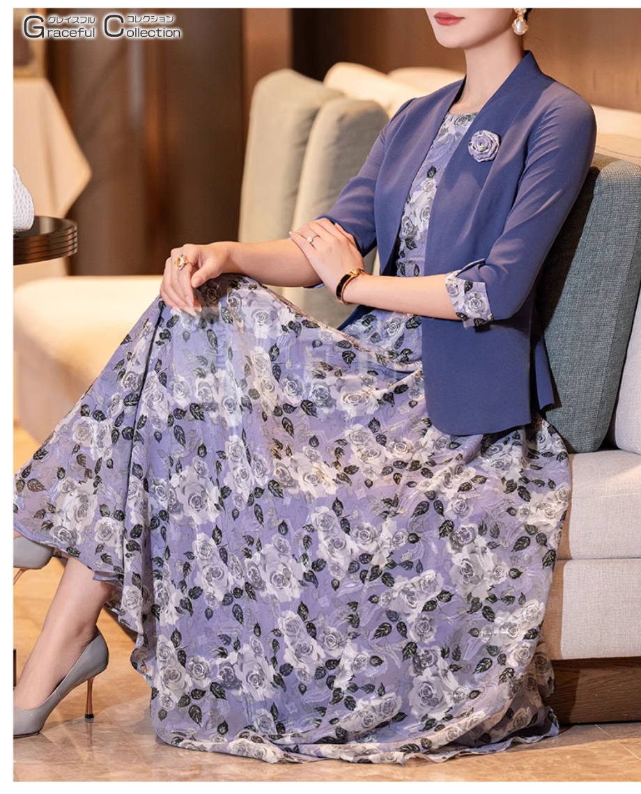 今どきの【グレージュ】お茶会・お宮参り・ご結婚式にも…美品の