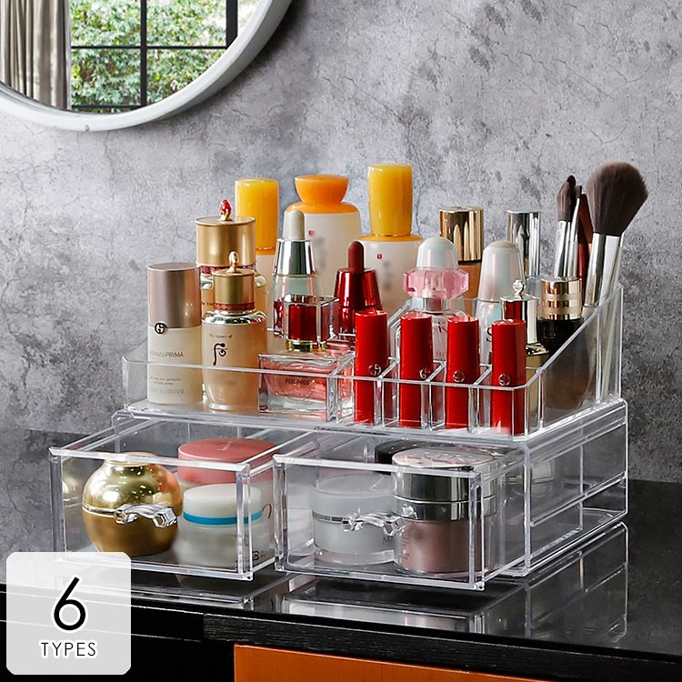 コスメ収納 化粧品収納 メイク収納 美容グッズ 化粧水 ヘアケア用品 ケア用品 整理 引き出し 綺麗 シンプル 棚 クリア整理整頓 Aea44a Aea44a Gracefulsmile Home 通販 Yahoo ショッピング