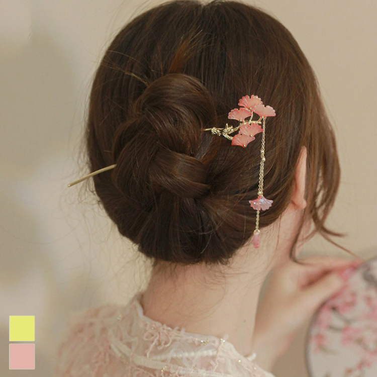 ポイントup中】かんざし ヘアアクセサリー ヘアアレンジ イチョウ 一本