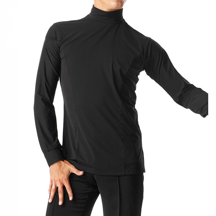genil HOMME 黒 Vネック長袖ダンス衣装 genil HOMME 黒 Vネック長袖ダンス衣装