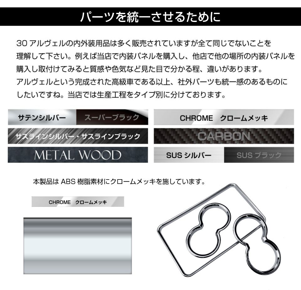 30系 アルファード ヴェルファイア リアセンターテーブルフレーム
