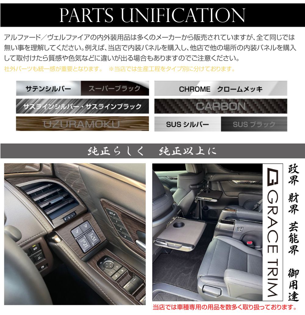 40系 アルファード ヴェルファイア シフトパネルカバー ダークブラウン