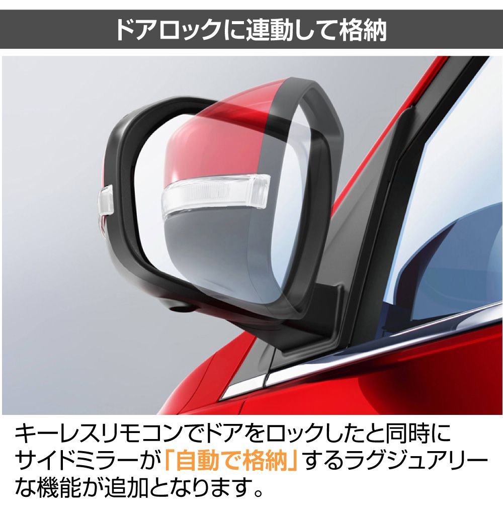 ドアロック連動 サイドミラー自動格納キット DC12V 汎用 AWD-AM