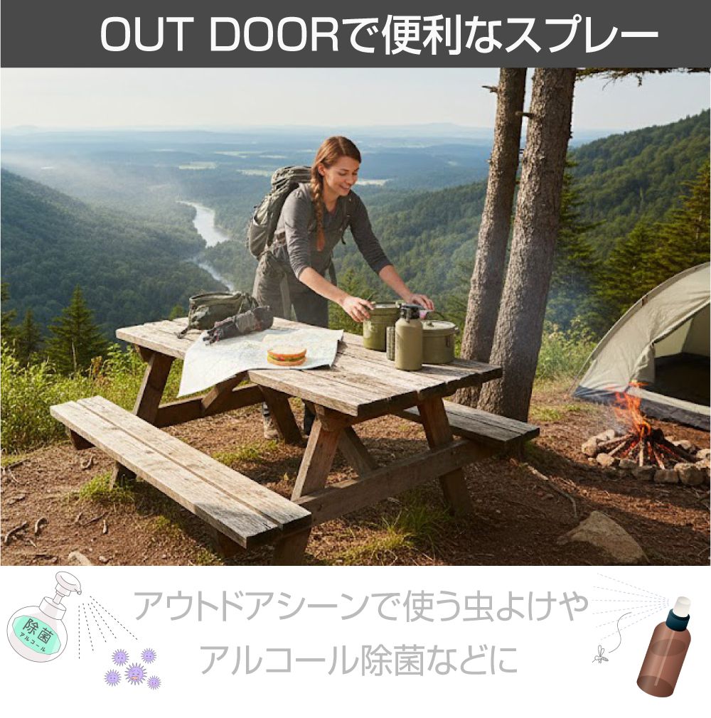 アウトドア カラビナ スプレーボトル スプレー ボトル 容器 ミスト