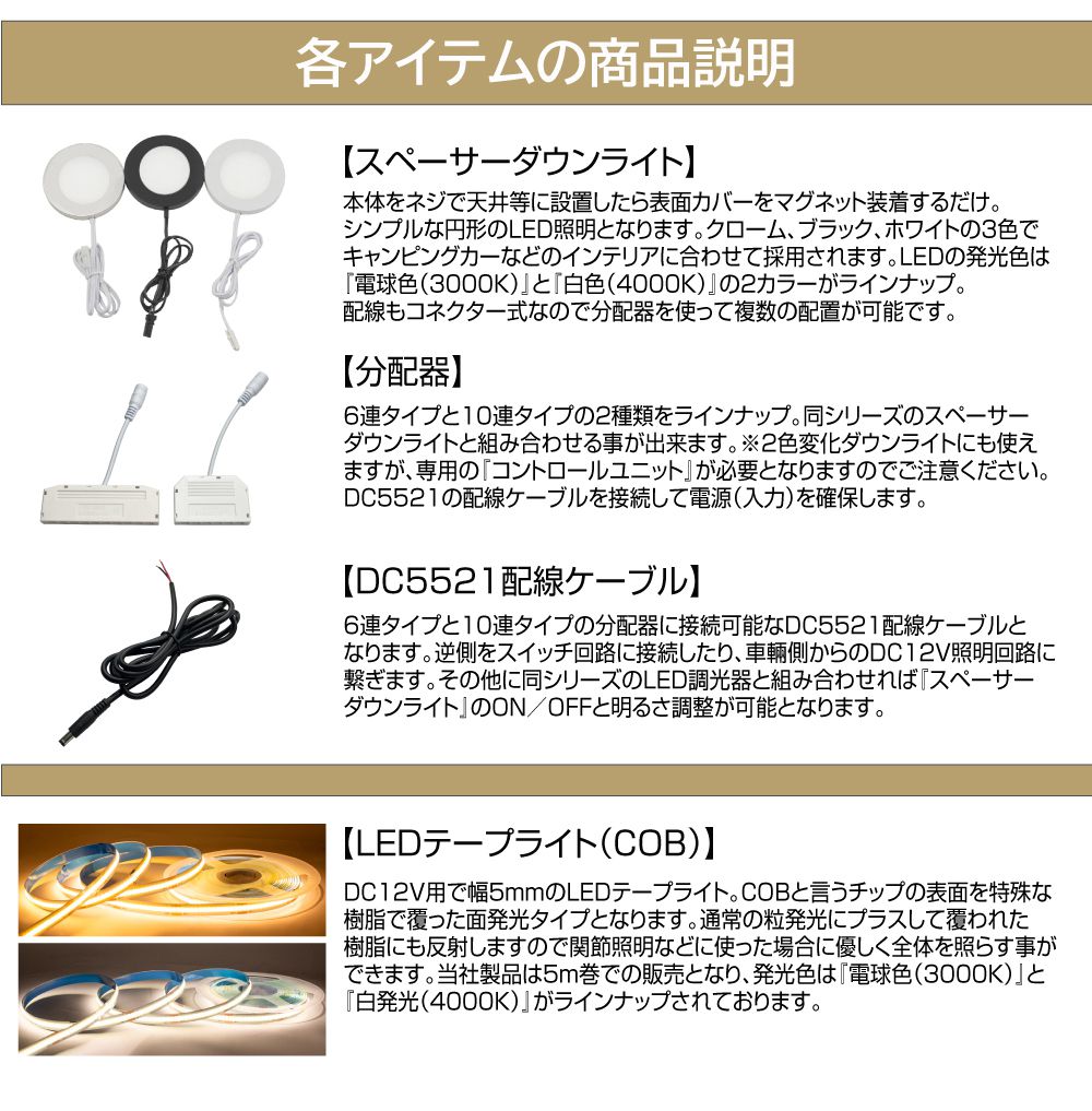 DC12V用 LED調光スイッチパネル AWD-DIY-CONT | DC12V 調光 スイッチ