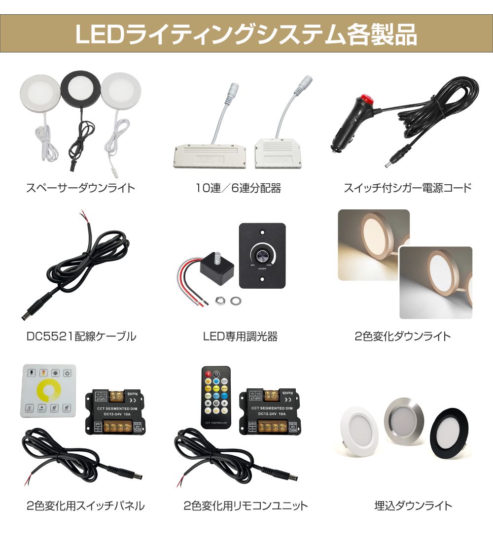 DC12V用 LEDテープライト 1m巻 幅5mm（COB）全2タイプ AWD-DIYCB1