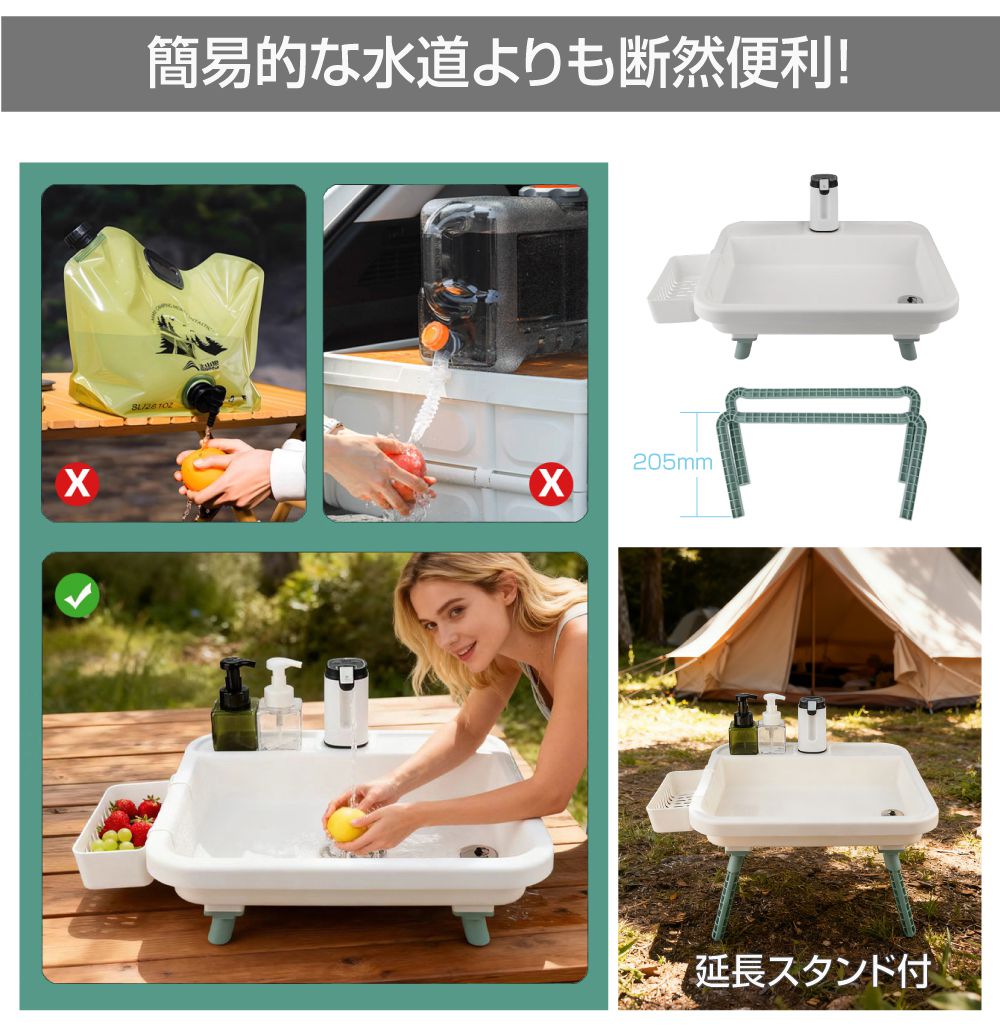 車中泊用シンク、ギャレー5L ブラック大理石（ウォーターポンプは付属しません） 車中泊に便利なシンク ギャレー 3選！ - YouTube