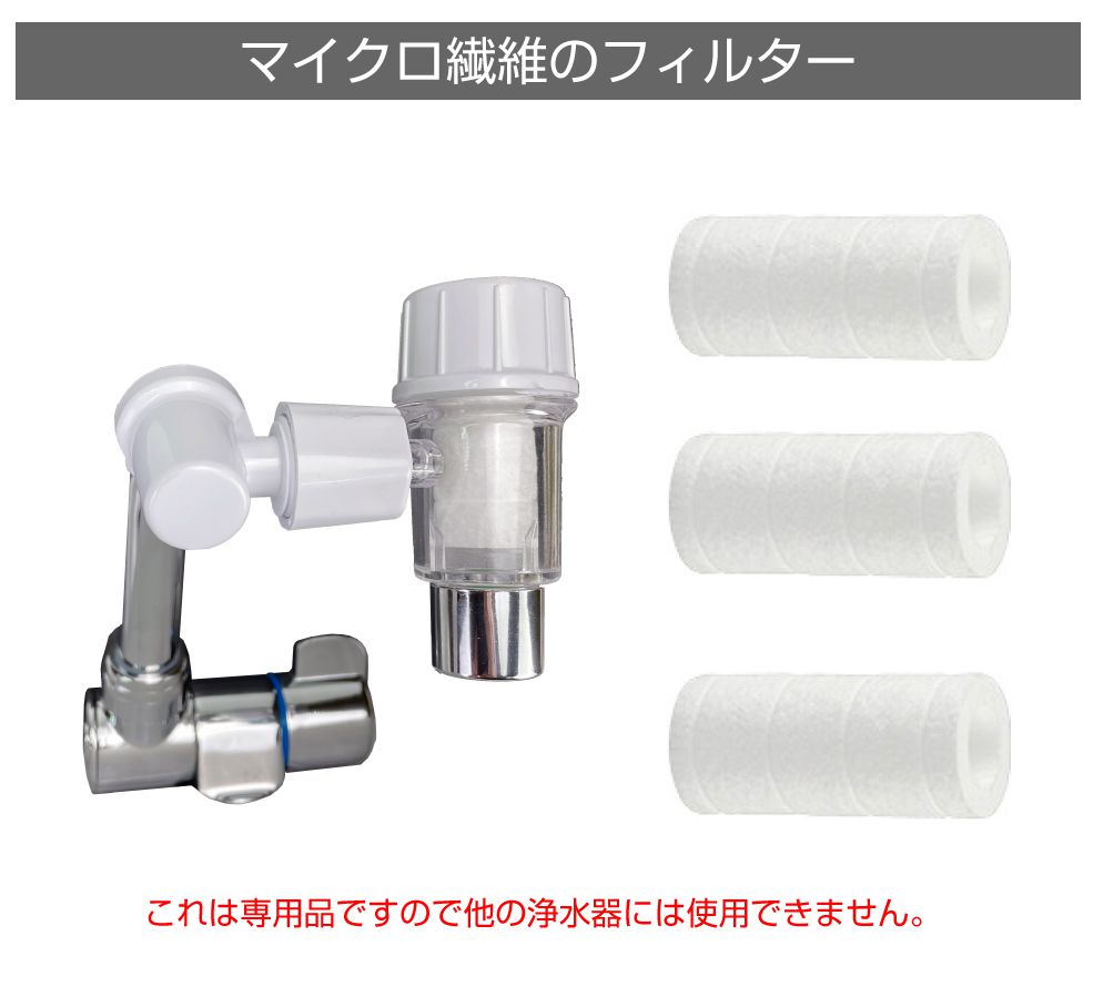 キャンピングカーパーツ 浄水器交換用フィルター 3個入り＜ミニ浄水器