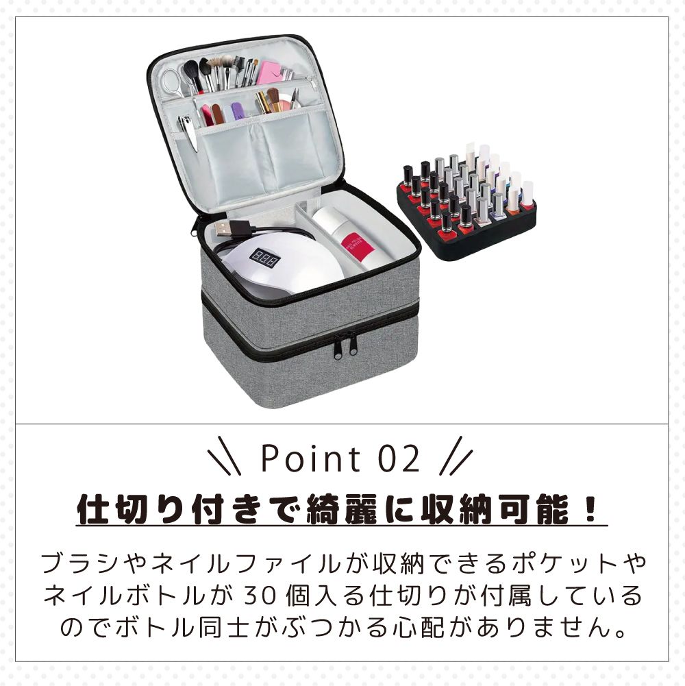 ネイルバッグ ネイルバッグ バニティバック ネイル用品収納ポーチ 全3カラー