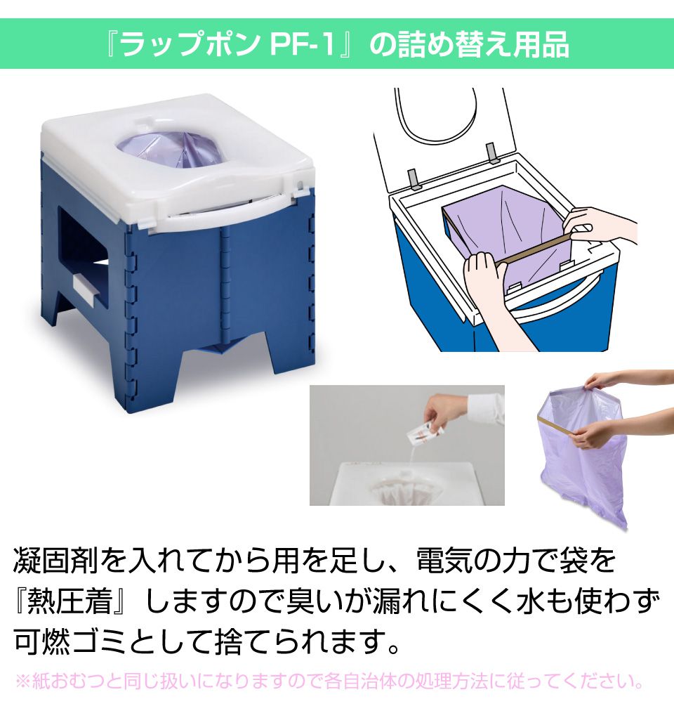 ラップ式簡易トイレPF-1用 消耗品セット C0SEFP01JH | 簡易トイレ 非常