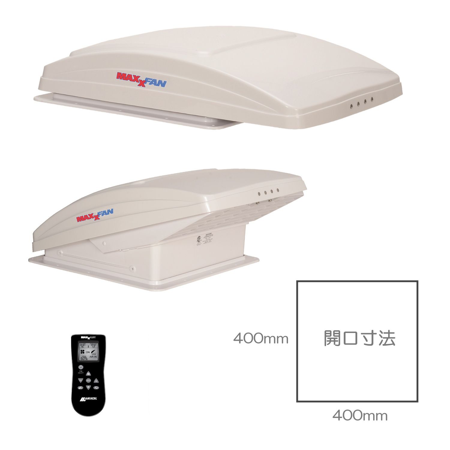 欧州規格 リモコン付き ホワイト | ルーフベント ルーフファン