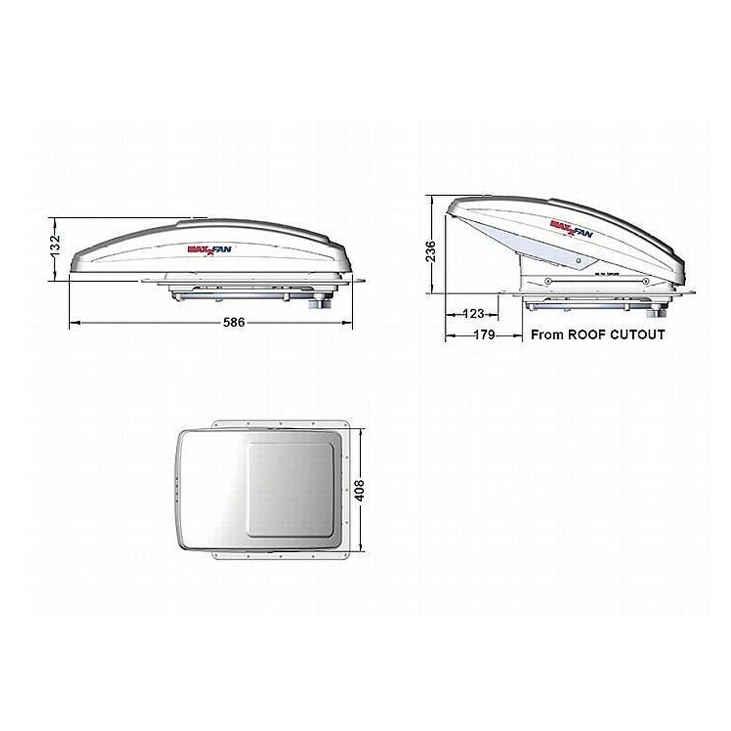 リモコン付き スモーク | ルーフベント ルーフファン ベントカバー