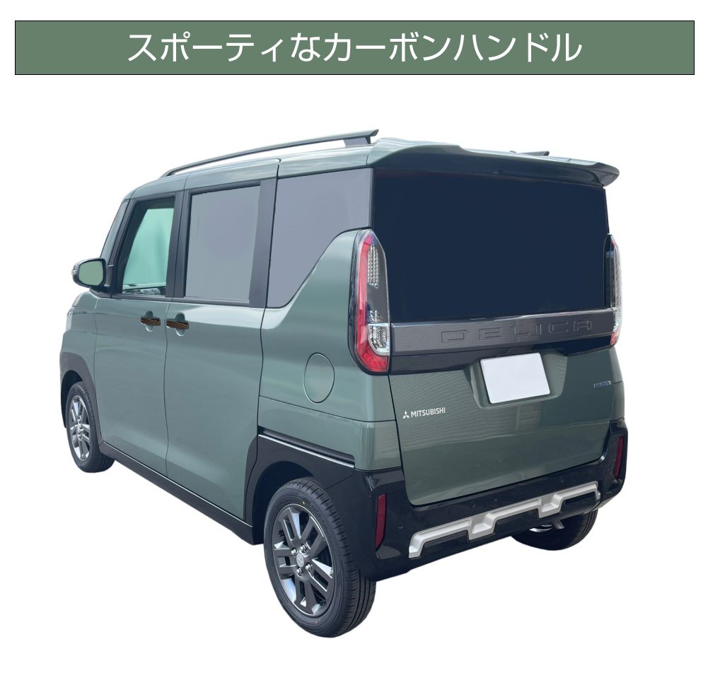 三菱 デリカミニ ドアハンドルカバー カーボン 10ピース CC-DM-DHCB