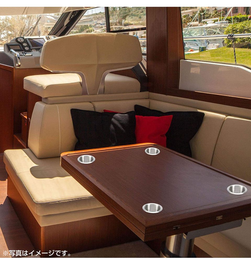車内用八角形テーブル ドリンクホルダー付き キャンピングカー 軽キャン 楽天市場】キャンピングカー パーツ DIY アルミ 蓄光 カップ