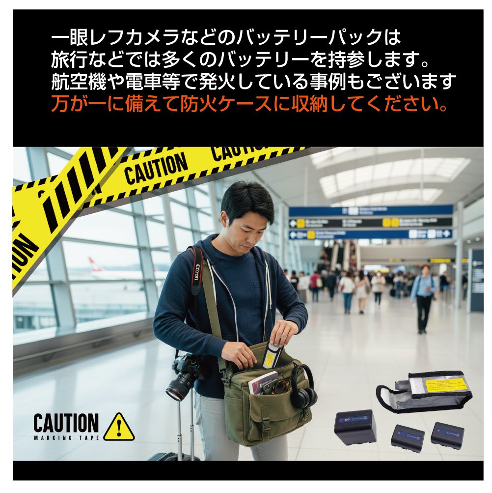 モバイルバッテリー 発火防止 防火 発火 ケース 耐火バッグ 耐火ケース