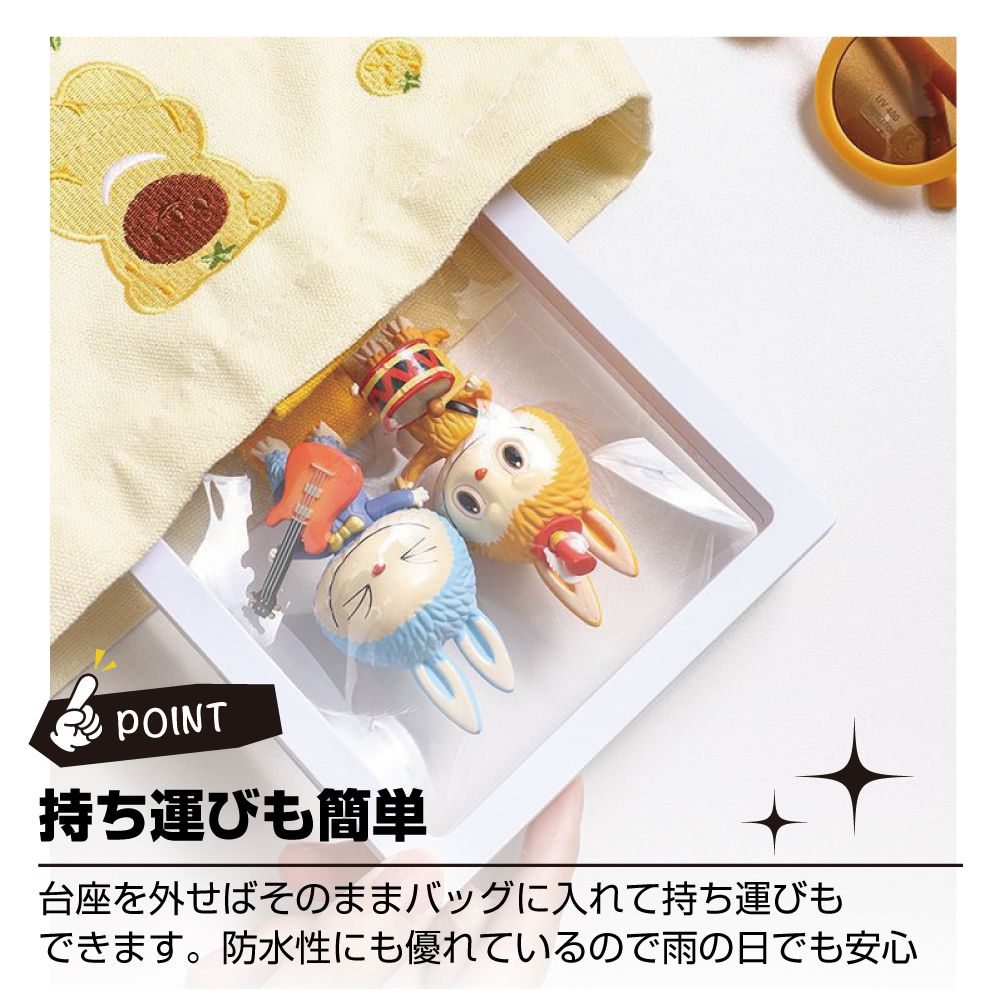 ディスプレイケース コレクションケース 四角形 クリアケース 14×14cm