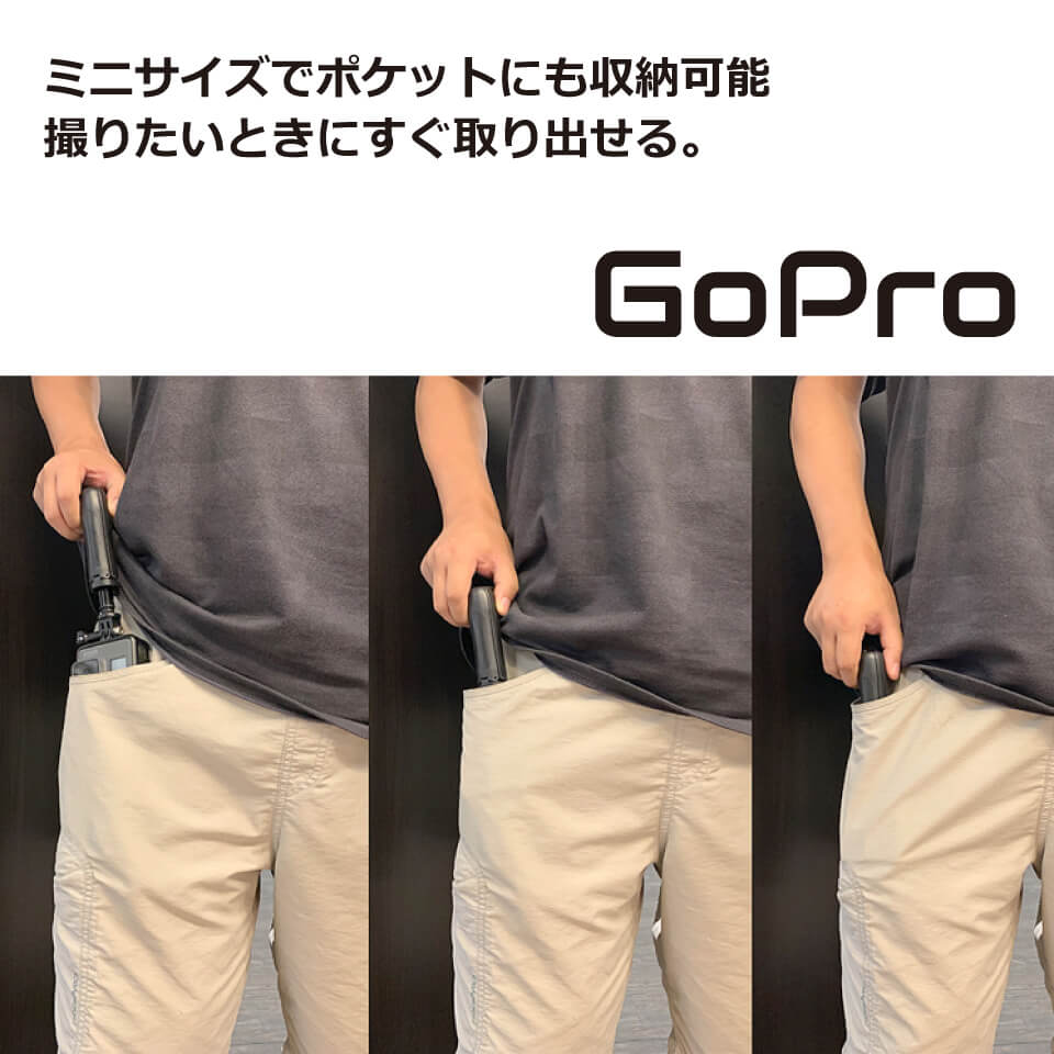 GoPro アクセサリー 三脚 自撮り棒 ミニ グリップ Hero7 Black Hero6 Hero5