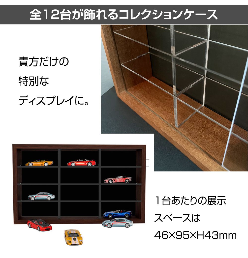 ミニカー ミニカーケース ディスプレイケース 収納 1/64