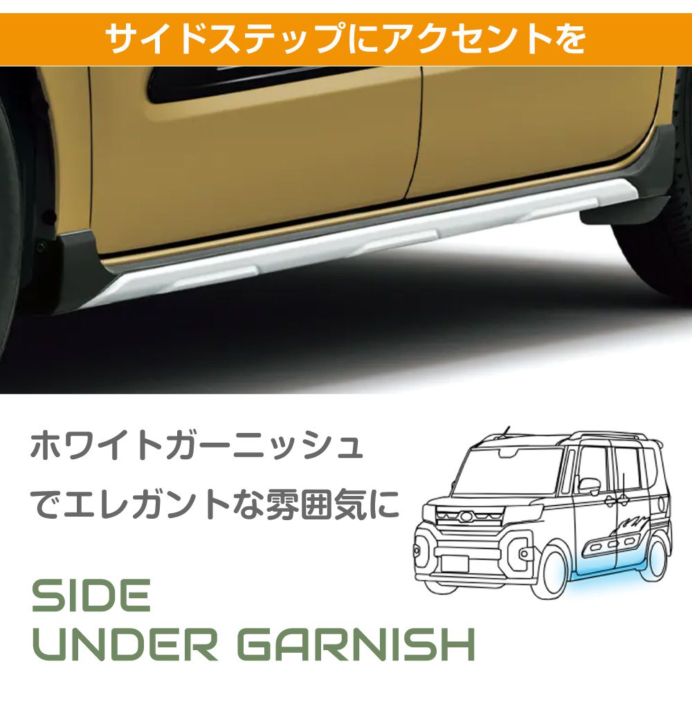 ダイハツ アクセサリー タントファンクロス用 サイドアンダー